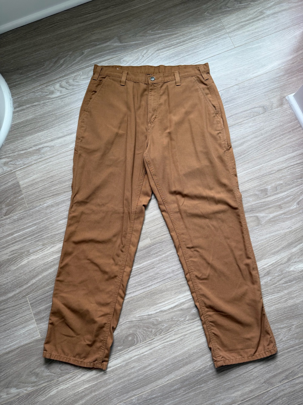 Carhartt Men’s Dungaree Loose Fit Workwear Pants Sz 36/32 EUC Tan Brown